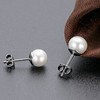 AINUOSHI Pearl Stud Earrings Silver 925 Freshwater Pearls Ladies Earrings