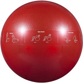 GoFit ProBall Stability Ball for Yoga, Fitness, Balance, Exercise Ball, Red 65cm,GF-65PRO