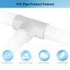 LESSO 10 Pack PVC Pipe Fittings, 1/2 inch PVC Tee
