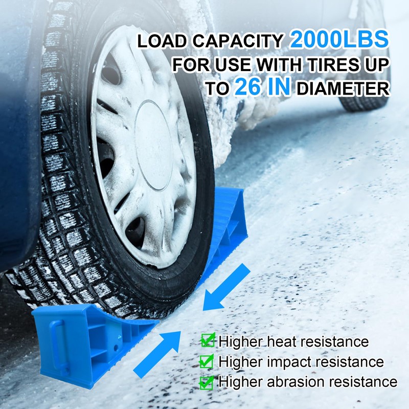 LEIDGG 4Pack Wheel Chocks for RV Trailer Non Slip Heavy