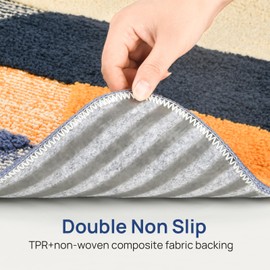 Xincusdiva Bathroom Rugs Non Slip Washable - Bath Mat Extra Soft Shaggy 32" x 20", Absorbent Microfiber Bath Mats for Bathroom Shower, Sink, Kitchen