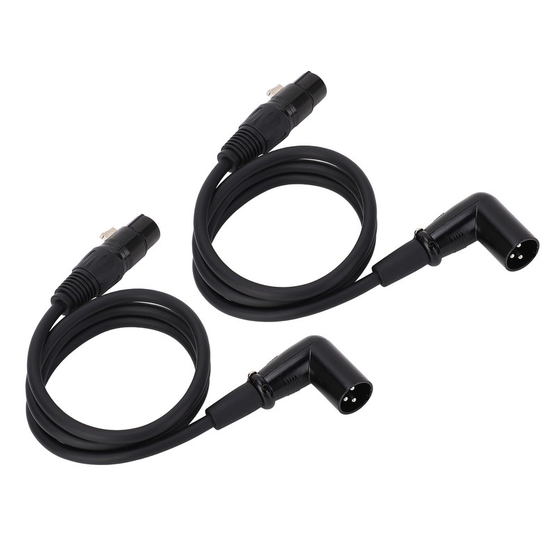 2PCS Microphone Extension Cables 3 Pin XLR Male to Female