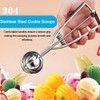 EQCOTWEA Ice Cream Scoop Set, Stainless Steel Cookie Scoops Set