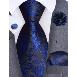 GUSLESON - Juego de gemelos para hombre de 3.15 pulgadas (8 cm), Azul marino 2, general