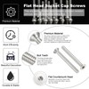 PATIKIL #10-24 x 2-1/2 Inch Flat Head Socket Cap Screws,