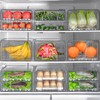 ZENVY 3-Pack Double Layer Fridge Storage Container | Clear Food