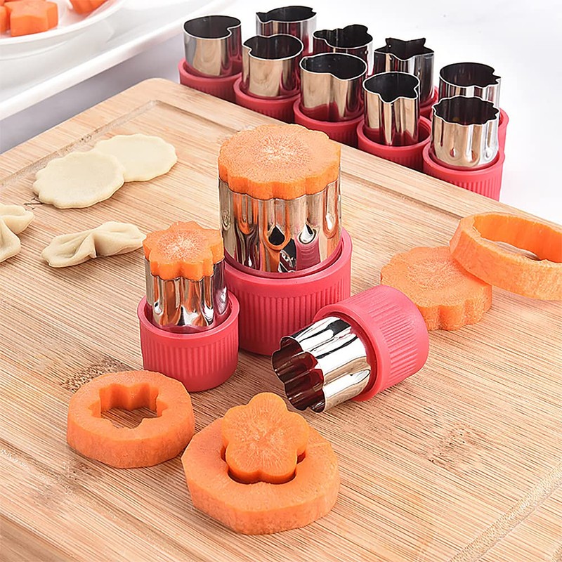Nukigata Cookie Cutter, 10-in-1, Vegetables, Bento Goods, Stainless Steel, Cute,