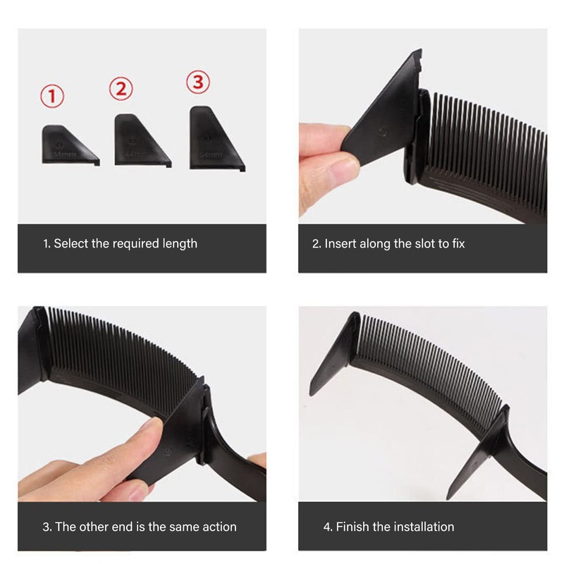 Curved Barber Clipper Comb, Professional Hair Cutting Comb with Flat