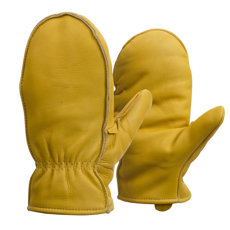 American Made Cowhide Leather Pile Lined Chopper Mitt Gloves ,