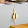Myxekllo Brushed Gold Drawer Pulls Half Moon Drawer Pulls, 2.5
