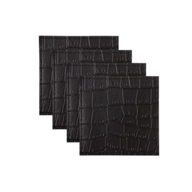 Maxwell & Williams Table Accents Leather Look Alligator Coaster 10x10cm Set of 4 Black