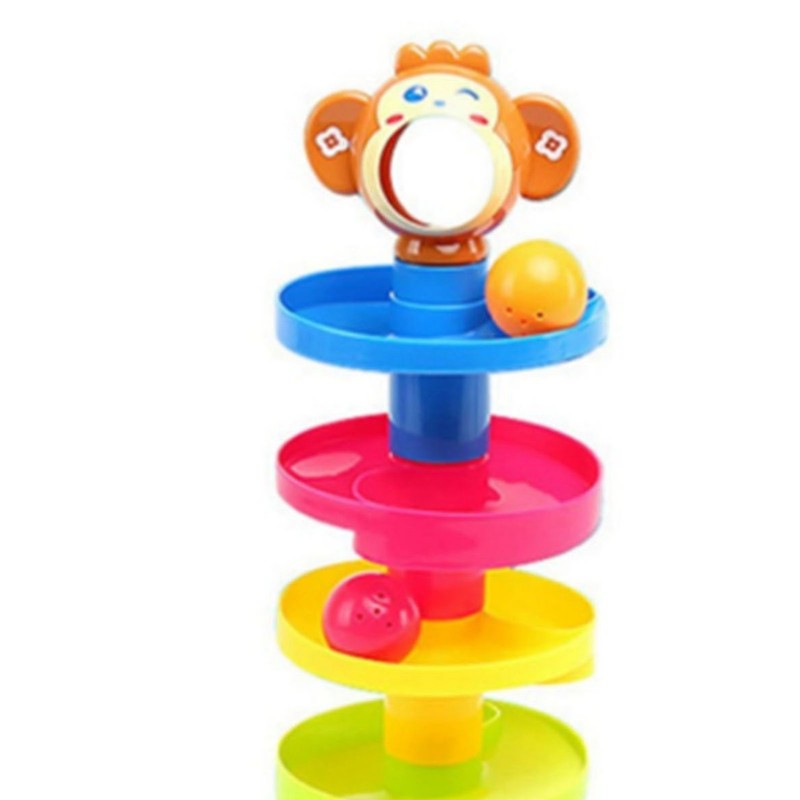 5 Layer Ball Drop Toy Ball Swirling Tower Toddler Stacked
