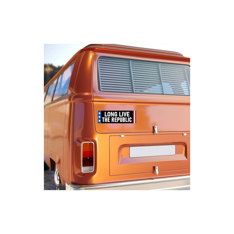 Long Live the Republic Sticker Patriotic America USA Bumper Sticker