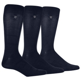 Chaps Calcetines para hombre, diseño supersuave, paquete de 3, azul marino, talla de zapato: 6-12