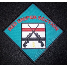 United Kingdom (UK) British Red Section Sniper Jacket Back Patch (5"x 5")