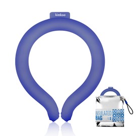 Neck Cooling Tube with Insulated Bag, Reusable Body Cooling Products Wearable Neck Coolers for Hot Weather in Summer (Navy Blue)