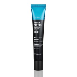 WELLAGE Hyper Peptide Bandage Cream – Péptido alto con ADN de salmón hipoalergénico PDRN ceramida, crema facial coreana avanzada antienvejecimiento, elasticidad de poros, textura regordete, uniforme