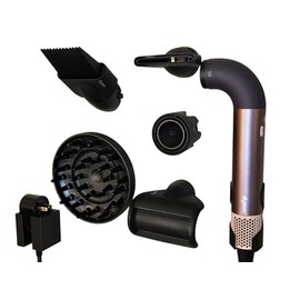 Wall Mounted Holder for Supersonic R Hair Dryer- Compatible with Dyson Supersonic R Hair Dryer - Holds Dryer with Sleeve and Accessories with Magnets - Black