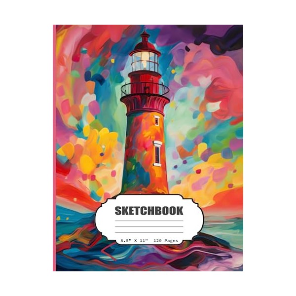 Sketchbook: Lighthouse Blank Sketch Book for Kids, Adults, Artist Notebook/Journal