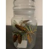 Libbey VTG Libbey Pine Cone Glass Canister Storage Jar &