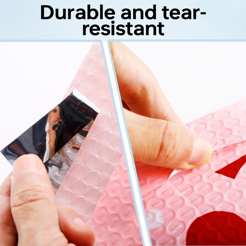 Enjamyo 50 Pcs Bubble Mailers 6 x 9 Inch,Valentine Bubble