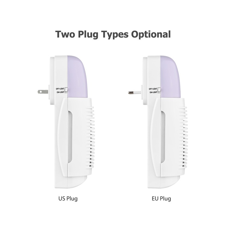 Powerful Household Air Purifier Compact Wall-mounted Odor Cleaner with Nightlight