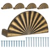 PATIKIL 3" (76mm) Drawer Cup Pulls, 5 Pack Solid Brass