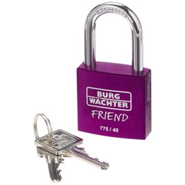 BURG-WÄCHTER Cylinder Padlock 775 40 Friend 35 Green, Aluminium, Purple
