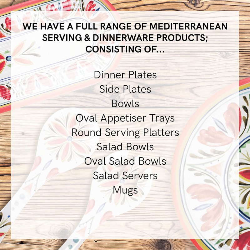 Purely Home Mediterranean - Outdoor/Camping/Picnic - Melamine/Plastic Round Serving Platter