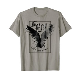 Vintage Raven, Edgar Allan Poe, type tee, Nevermore T-Shirt