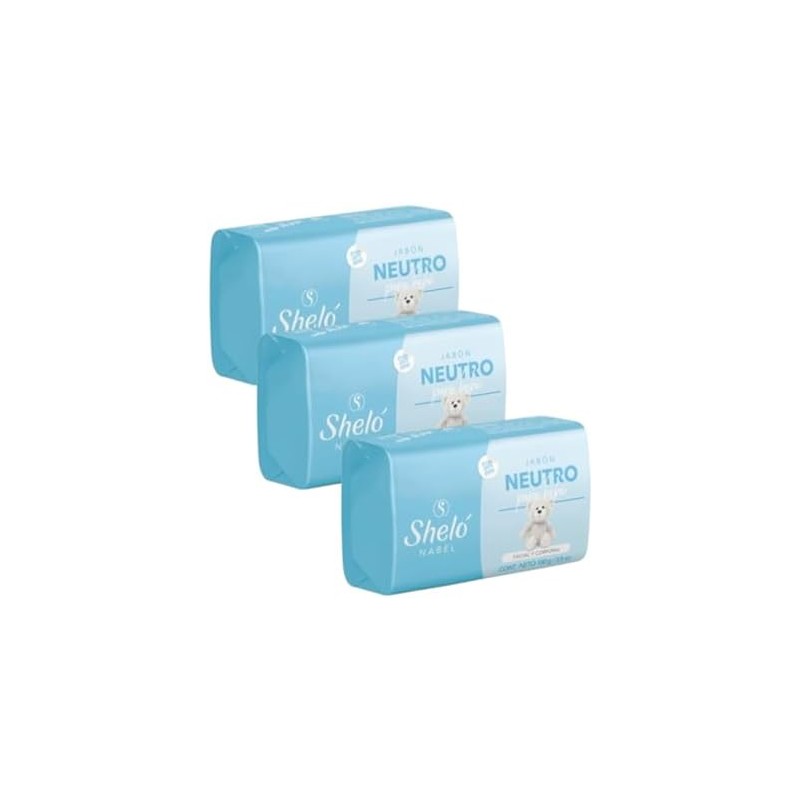 Kit 3 Jabón de Bebé Neutro Facial y Corporal Sheló