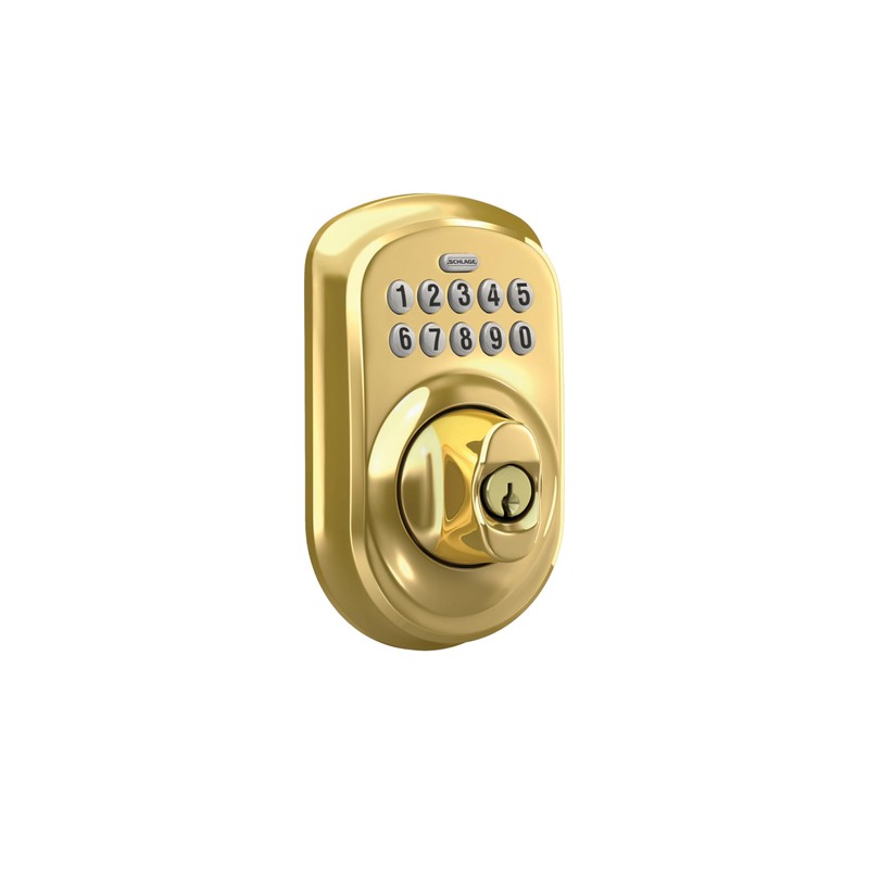 Schlage BE365 V PLY 505 Plymouth Keypad Deadbolt, Electronic Keyless