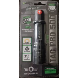 Power X4orce Tac Pro 500 - Rechargeable flashlight- USB Rechargeable Power