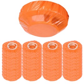 Framad 100 Pcs Smoke Detector Cover, 3.94 Inch, Orange Plastic with Elastic Band