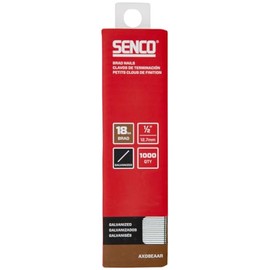 SENCO AX08EAAR 1/2" 18 Gauge Brad Nails, Galvanized Finish 1,000 Count Pack