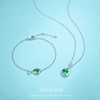 FANCIME Emerald Bracelet May Birthstone Bracelet for Women 925 Sterling