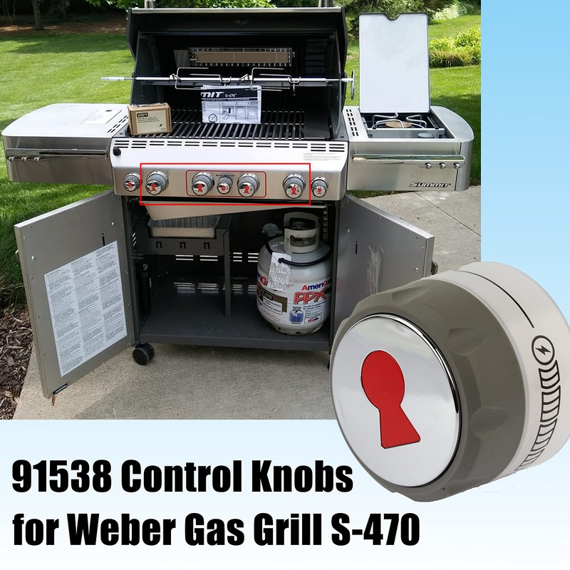 UYZO 91538 Lighted Control Knobs 2 Pack for Weber Summit