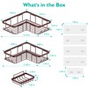 YASONIC Corner Shower Caddy, 3-Pack Adhesive Shower Caddy with Soap