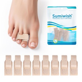 Sumiwish Hammer Toe Straightener, Toe Splint Hammer Toe Corrector-8 Pack,brown