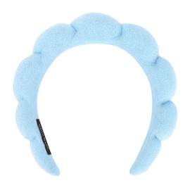Araluky Women Spa Headband, Blue - Soft and Comfortable Headband for Washing Face, Makeup Removal, Yoga, Sports, Skincare, Hair Accessories for Women and Girls
