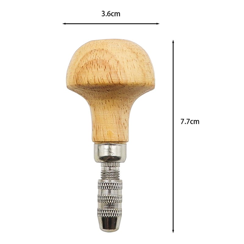 Tiardey 3 Pcs Hand Chucks Wooden Handles, Pear Shape Handle,