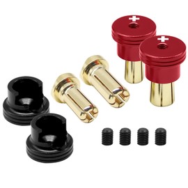 OGRC 4Pcs 4mm and 5mm Heatsink Bullet Plug Connectors Grips for 1/10 RC Car Truck Battery