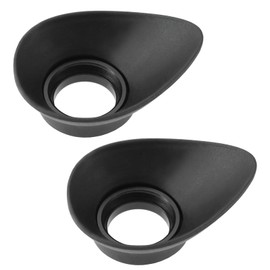 VGOL Pack of 2 Oval Eyepieces Replacement Compatible with Nikon D850 D810A D810 D800E D800 D500 Df D5 D4S D4 D3X Eyecup Viewfinder Black
