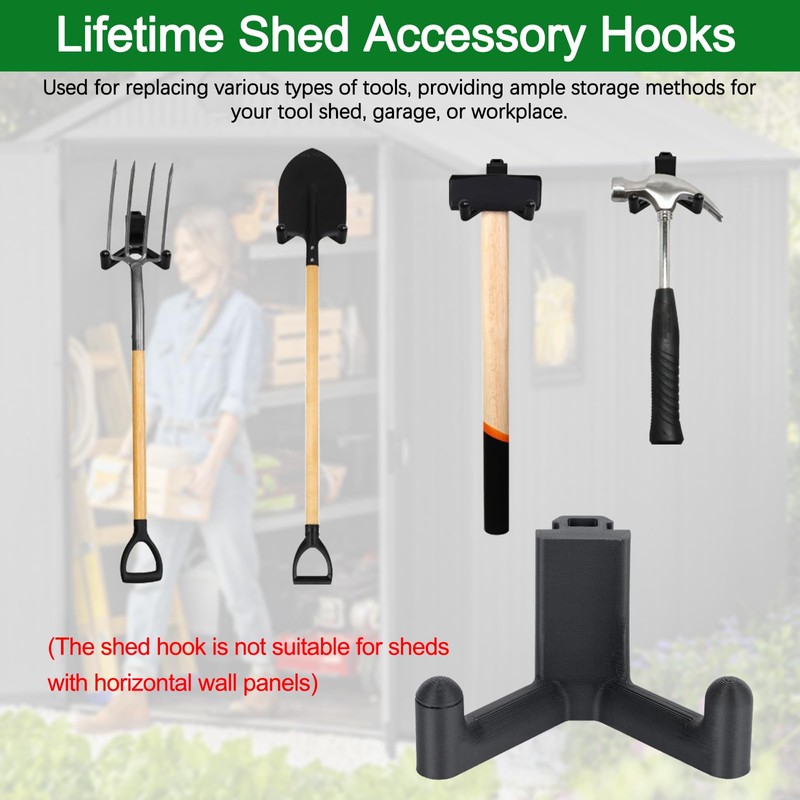 GYQ 3Pack Tool Hook for Lifetime Shed Accessories Shed Storage