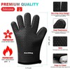 EastKing Smoker Accessories Set-Grilling Oven Gloves,BBQ Claws,Meat Thermometer and Silicone