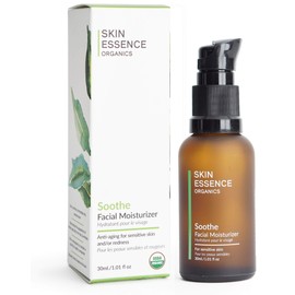 Soothe Facial Moisturizer by Skin Essence Organics - 100% Natural, Certified Organic Face Oil Serum