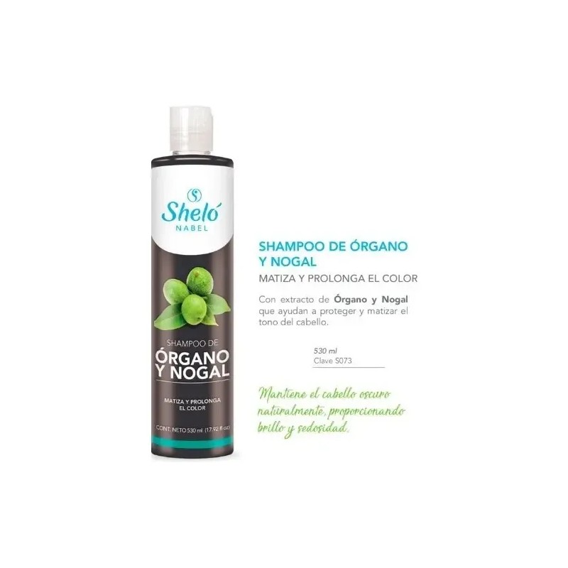 Shampoo De Órgano Y Nogal Cabello Teñido Matiza Oscuro 530