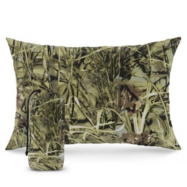 Xmzsdz Camping Pillow Shredded Memory Foam Travel Pillows for Sleeping Compressible Lightweight Camp Pillow Washable Backpacking Pillow for Camping & Hiking Firm Supportive Small Pillow for Travel