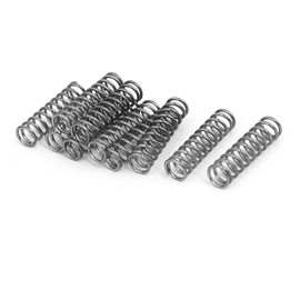 sourcingmap 1mmx8mmx30mm 304 Stainless Steel Compression Springs Silver Tone 10pcs