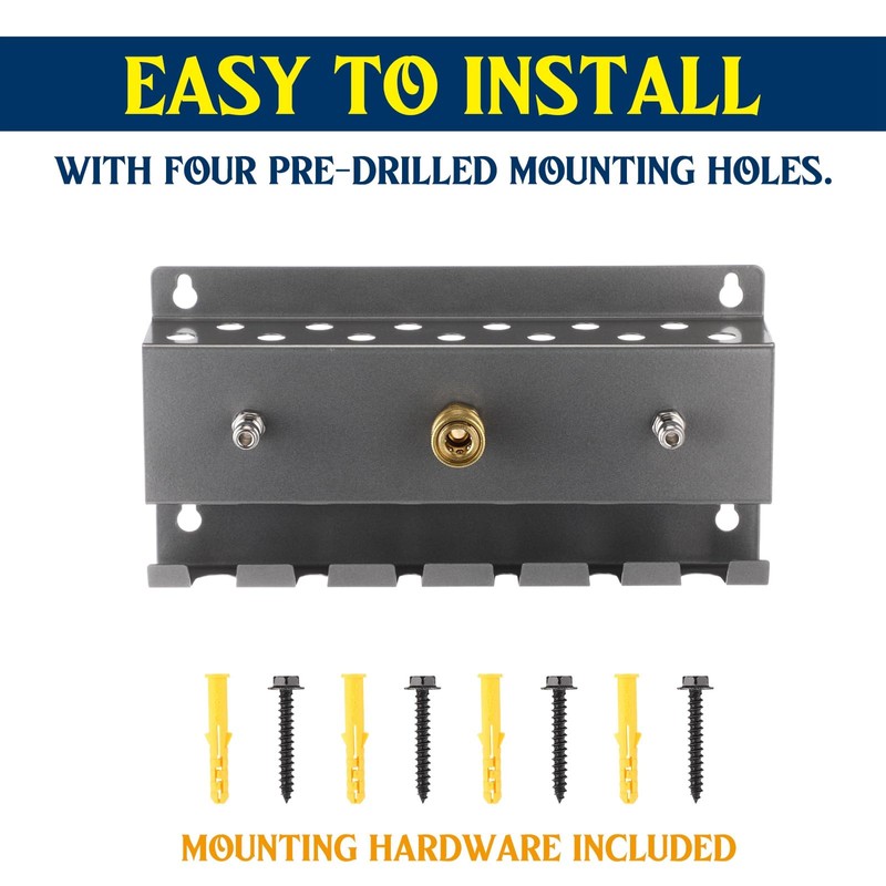 DoubleFill Pressure Washer Gun Holder, Wall Mount Foam Cannon Holder,
